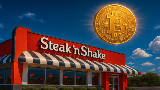 Steak 'n Shake Now Accepting Bitcoin Via Lightning Network Across Bitcoin Magazine Logo