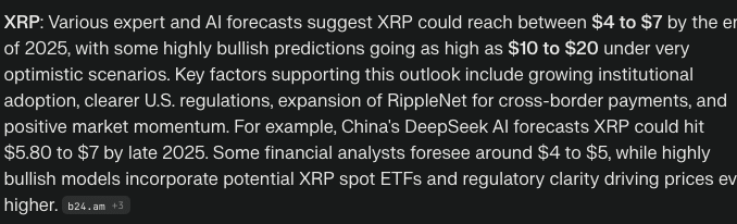 Perplexity AI Predicts the Price of XRP, Dogecoin and Cardano Perplexity predicts